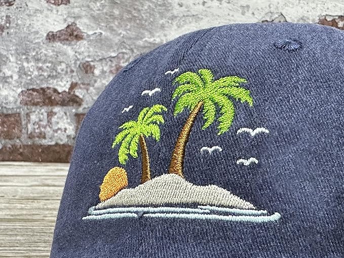 Hepandy Embroidered Palm Tree Hats