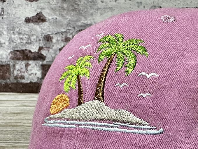 Hepandy Embroidered Palm Tree Hats
