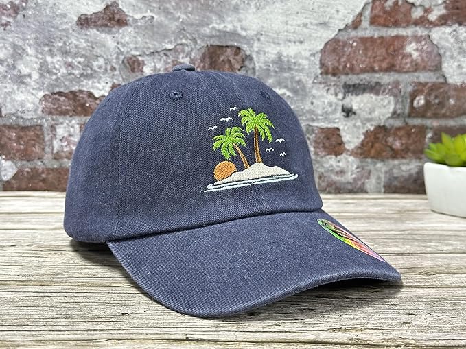 Hepandy Embroidered Palm Tree Hats