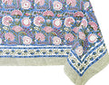 ATOSII Clover Pink 100% Cotton Fall Tablecloth, Handblock Print Rectangle Table Cover for Kitchen Dining Linen I Parties, Weddings, Outdoors, Easter Table Cloth Decor 60 X 108 Inches I 8 Seater
