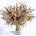 WILD AUTUMN Fluffy Boho Decor Dried Grass - Dried Pampas Grass Short pompas Grass Vase Filler Dried Flowers Wedding Home Table Rustic Farmhouse Decor