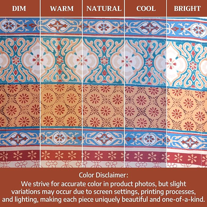 Maison d' Hermine Table Runner 100% Cotton Single Layer Table Runners 108 inches Long for Thanksgiving Christmas Decorations Home Kitchen Dining Party Wedding (Romane, 14.5" x 108")