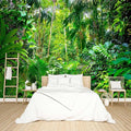 Tropical Rainforest Botanical Wallpaper Peel and Stick Wall Mural for Bedroom Living Room - 58"x86"