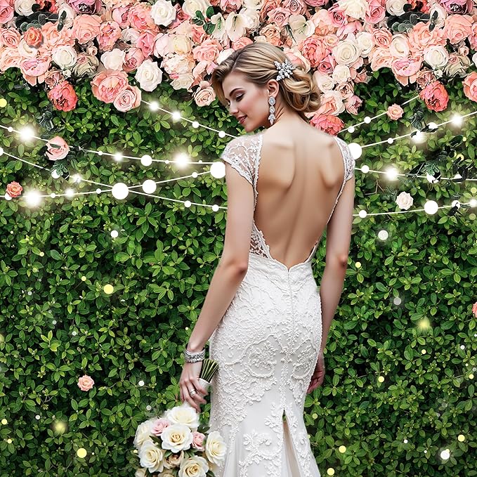 Riyidecor Flower Wall Backdrop Vinyl for Woman Green Leaves Plant Pink Rose Floral Blossom Spring Nature Botanical Birthday 10Wx8H Feet Girls Photography Background Birthday Photo Studio Shoot