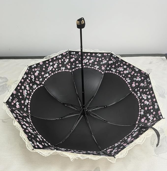 Vintage Lace Parasol Gothic Lolita Umbrella UV Sun Protection Witch Cosplay Photoshoot Props Party Decoration