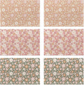 Spring Summer Flower Placemats Set of 6,Washable Heat Resistant 12×18 Inch Linen Table Mats Cute Floral Place Mats for Party Outdoor Dining Décor