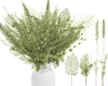 30 Pcs Artificial Christmas Tree Picks and Sprays Glitter Berry Stem Branches Holly Floral Picks Twigs Christmas Tree Ornaments for DIY Xmas Wreath Vase Filler Decorations (Green)