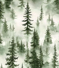 Foggy Forest Wallpaper Peel and Stick,Green Pine Trees Contact Paper,Misty Woodland Landscape Wall Paper Mural Self Adhesive Waterproof Removable for Bathroom Shelves Cabinet Drawer Table 17.5" x 118"