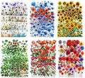 AurriiLeaf Viewing Flowers PET Sticker Set, 120PCS Floral Ephemera for Scrapbooking, Journaling, Crafting, DIY Projects, Diaries, and Art Supplies