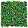 Artificial Grass Wall Panels, 20''x20'' 16pcs Boxwood Wall Panels with Tropical Leaves, Faux Greenery Privacy Fence Screen, Grass Backdrop for Outdoor Indoor Garden Birthday Wedding Decor