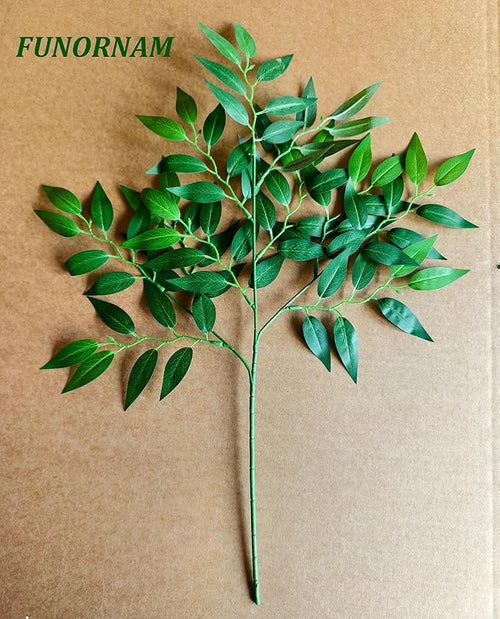 18Pcs Italian Ruscus Greenery Stems 26" Artificial Silk Greenery Leaves for DIY Wedding Arch Bouquet Filler Table Centerpieces Home Indoor Decor