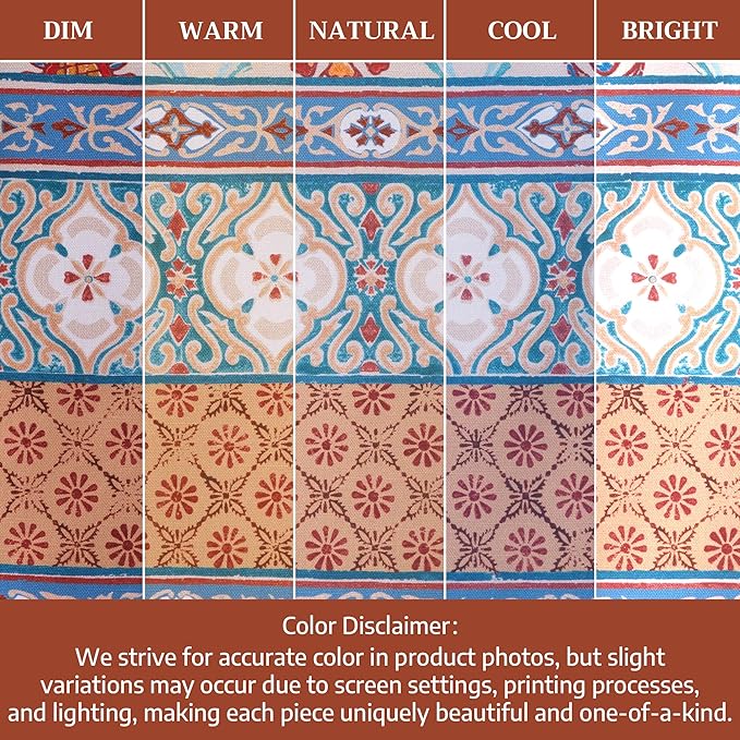 Maison d' Hermine Table Runner 100% Cotton Double Layer Table Runners 108 inches Long for Thanksgiving Christmas Decorations Home Kitchen Dining Party Wedding (Romane, 14.5" x 108")