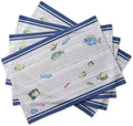 Maison d' Hermine Placemats Set of 4 100% Cotton Washable Cloth Place Mats, Reusable Table Mats for Kitchen Dining Decoration, Party, Wedding, Restaurant Spring/Summer (Poisson, 13" x 19")