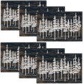 Rustic Tree Placemats Set of 6 Nature Forest Table Mats Washable Place Mats for Home Party Indoor Kitchen Dining Table Decoration 12x18 Inch