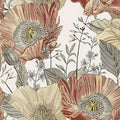 Livebor Floral Wallpaper Peel and Stick Boho Large Floral Peel and Stick Wallpaper Vintage Multicolor Flower Contact Paper 17.7'' x 196.8'' Self Adhesive Wall Paper for Bathroom Wall Covering Decor