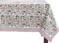 ATOSII Ambrosia Green 100% Cotton Square Fall Tablecloth, Handblock Floral Print Linen Table Cloth for Kitchen Dining I Weddings, Outdoors, Christmas, Thanksgiving Fall Decor 60 X 60 Inches I 4 Seater