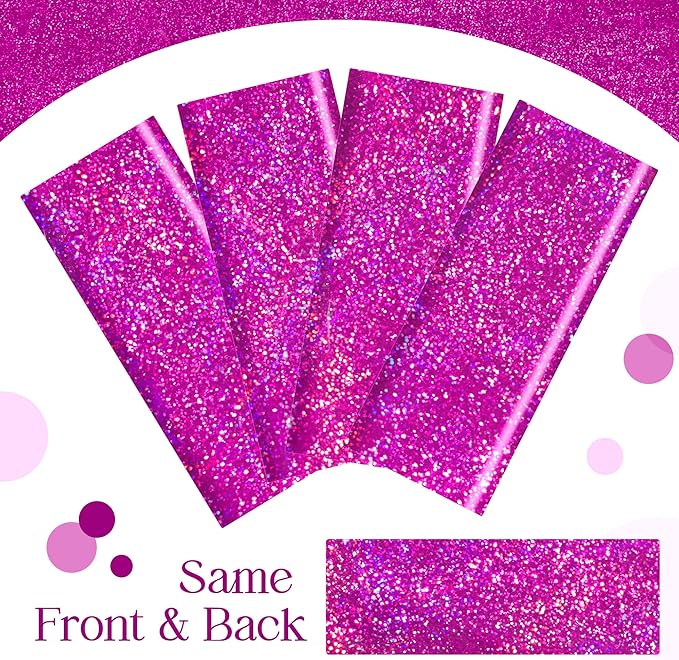 2 Pcs Fuchsia Red Holographic Plastic Tablecloths Laser Table Covers 40" x 108" Foil Disposable Table Cloths for Themed Birthday Party Wedding Christmas Holiday Party Decorations