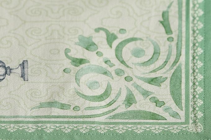 Maison d' Hermine Placemats Set of 2 100% Cotton Washable Cloth Place Mats, Reusable Table Mats for Kitchen Dining Decoration, Party, Wedding, Restaurant Spring/Summer (Jardin Du Roy, 13" x 19")
