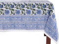 ATOSII Taj 100% Cotton Rectangle Fall Tablecloth, Handblock Floral Print Linen Table Cloth for Kitchen Dining I Parties, Outdoors, Christmas, Thanksgiving I 72 X 108 Inches I 8 Seater