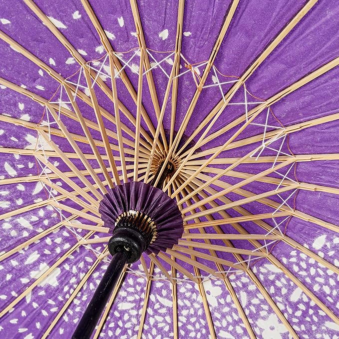 THY COLLECTIBLES Classic Chinese Art Asian Style 33" Paper Parasol Umbrella with Long Handle and Floral Print for Wedding Parties, Photography, Costumes, Cosplay, Decoration And Other Events