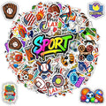 100 PCS Sports Collage Stickers Pack, Vinyl Waterproof Decals of Soccer Basketball Baseball Tennis Football Hockey Bowling, Motivational Gift for Teens Adults Wall Laptop Water Bottle