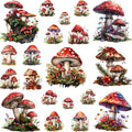 XERE 400 Pcs Mushrooms Flora and Fauna Scrapbook Stickers Set for Scrapbooking and Journaling Notebooks, Junk Journal Supplies, Sketchbook, Bookmark Making, Planner Sticker