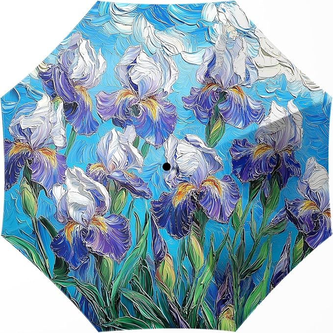 Small Compact Travel Automatic Folding Umbrella for Women, Portable Lightweight, Rain, Wind, UV Sun Shade