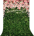 Riyidecor Flower Wall Backdrop Polyester Fabric Pink Rose Floral Blossom Green Leaves Plant Spring Nature Birthday 5Wx7H Feet Women Girls Photography Background Wedding Photo Studio Shoot