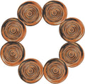 Youyi Better Lifes Halloween Round Braided Placemats Set of 8 Colorful Washable Durable Placemats Non-Slip 15 Inch Black-Orange Woven Table Mats for Dining Tables Holiday Party Decoration