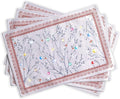 Maison d' Hermine Placemats Set of 4 100% Cotton Washable Cloth Place Mats, Reusable Table Mats for Thanksgiving Christmas Decorations Kitchen Dining Party Wedding (Fairy Christmas, 13" x 19")