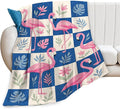 Flamingo Blanket Tropical Flamingo Throw Blanket Soft Cozy Fleece Fuzzy Stuffed Plush Flannel Animal Gifts for Girls Women Boys Kids Adults 60"X80"
