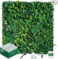 Artificial Boxwood Panels, Grass Wall Panels 20"x20"(8pcs), Privacy Hedge Fence Screen with UV Protection, Fake Greenery Backdrop for Indoor Wedding and Outdoor Garden Backyard