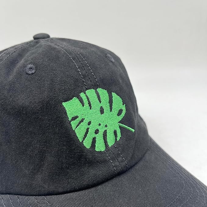 Cute Flower Hat, Elegant Floral Embroidered Adjustable Baseball Cap for Men Women, Gifts for Flower Lovers, Black
