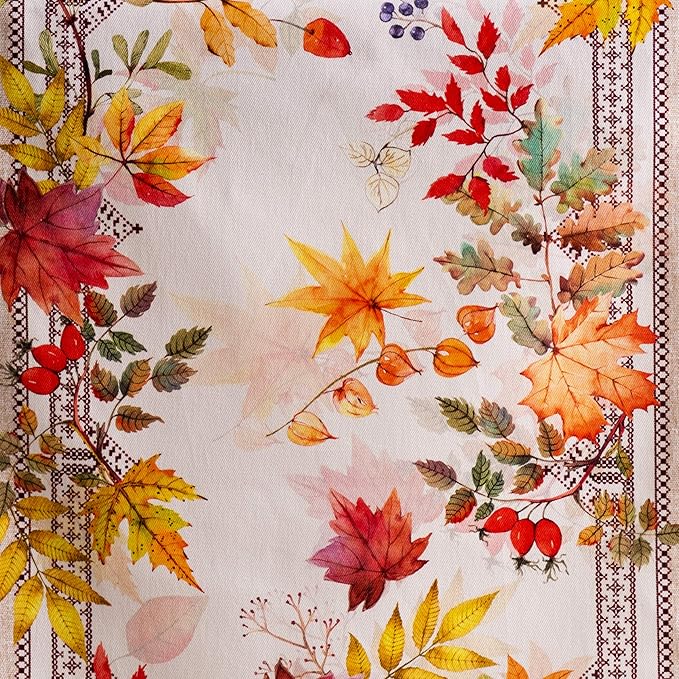 Maison d' Hermine Table Runner 100% Cotton Single Layer Table Runners 36 inches Long for Thanksgiving Christmas Decorations Home Kitchen Dining Party Wedding (Amarante, 14.5" x 36")