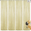 Champagne Sequin Backdrop Curtain 4 Pieces 2FTx8FT Glitter Photography Backdrop for Party Wedding Birthday Christmas Decorations