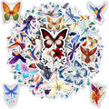 100 PCS Butterfly Dragonfly Hummingbird Stickers Pack, Vinyl Waterproof Decals of Colorful Butterflies Delicate, Gift for Teens Adults Students Wall Decor Laptop Water Bottle Scrapbook Helmet
