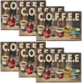 Christian Coffee Placemats Set of 6 Coffee Table Mats Washable Place Mats for Home Party Indoor Kitchen Dining Table Decoration 12x18 Inch