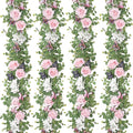 4PCS 5.9Ft Artificial Flower Garland Fake Rose Hydrangea Vines with Butterflies Hanging Floral Flowers Greenery Eucalyptus Garland for Wedding Home Party Room Table Backdrop Decor (Pink, 4PCS)