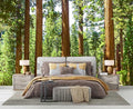 WFBHUA-Redwood Forest Wall Mural Peel and Stick Green Woods Landscape Self Adhesive Wallpaper for Living Room Bedroom 137"x100"