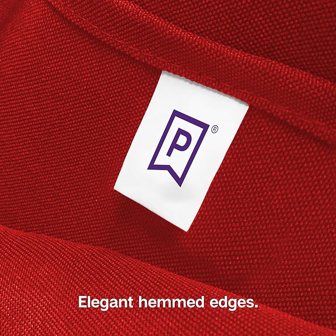 Gee Di Moda Rectangle Tablecloth - 60 x 126 Inch Red Table Cloth for 8 Foot Rectangle Table - Heavy Duty Washable Fabric - for 8 Ft Buffet Table, Holiday Party, Dinner, Wedding & Baby Shower