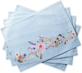 Maison d' Hermine Placemats Set of 4 100% Cotton Washable Cloth Place Mats, Reusable Table Mats for Kitchen Dining Decoration, Party, Wedding, Restaurant Spring/Summer (Ibiza, 13" x 19")