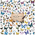 400+ PCS Delicate Butterfly Stickers, Self-Adhesive PVC Vintage Butterfly Stickers for Scrapbook, Journal, Laptop, Envelope, DIY Project, Window, Spring Themed Party Decors