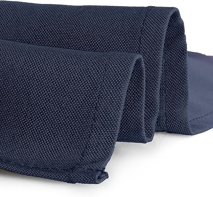 Gee Di Moda Rectangle Tablecloth - 90 x 132 Inch Navy Blue Table Cloth for 6 Foot Table with Floor-Length Drop - Heavy Duty Washable Fabric - 6 Ft Buffet Table, Holiday Party, Wedding & Baby Shower