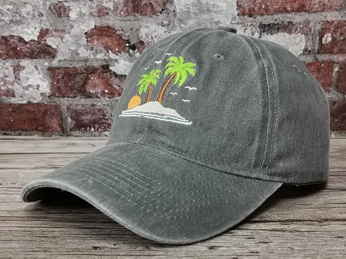 Hepandy Embroidered Palm Tree Hats