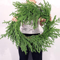 9 Ft Christmas Norfolk Pine Garland Real Touch Artificial Faux Greenery Christmas Garland Decorations for Home Mantle Table Fireplace Stairs Door Indoor Outdoor Holiday Decor