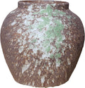 Rustic Farmhouse Ceramic Vase Home Decor,Handmade Vintage Stoneware Clay Pottery Terracotta Textured for Modern Farmhouse, Living Room, Office Desk Table Shelf(Brown) 6IN