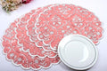 Ridhi Round Block Print Placemats Set of 4 Washable Round Placemats for Kitchen Dining Table 15 inch Round Indoor Cotton Fabric Table Mats