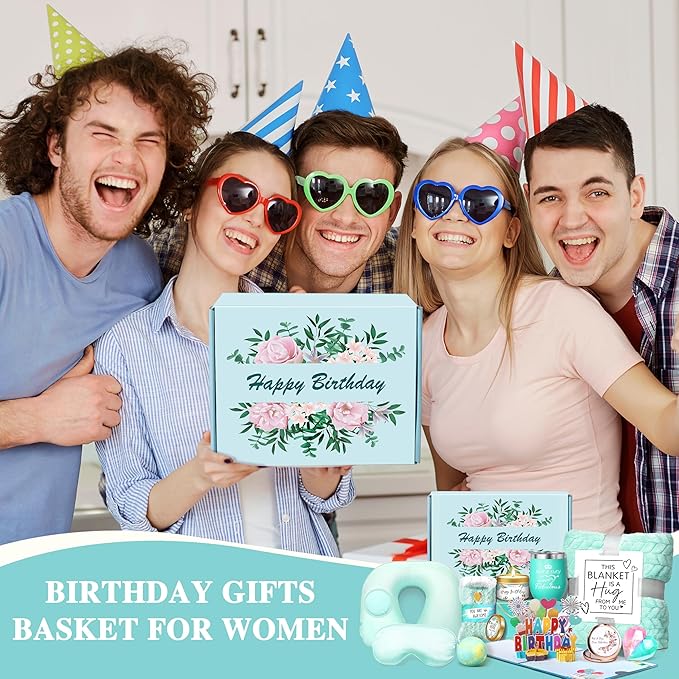 Birthday Gifts for Women Birthday Gifts Ideas Womens Gift for Birthday Box for Women Happy Birthday Gifts Basket for Friends Female Sister Coworker Her Wife Girlfriend