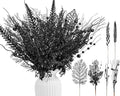 30 Pcs Artificial Christmas Tree Picks and Sprays Glitter Berry Stem Branches Holly Floral Picks Twigs Christmas Tree Ornaments for DIY Xmas Wreath Vase Filler Decorations(Black)