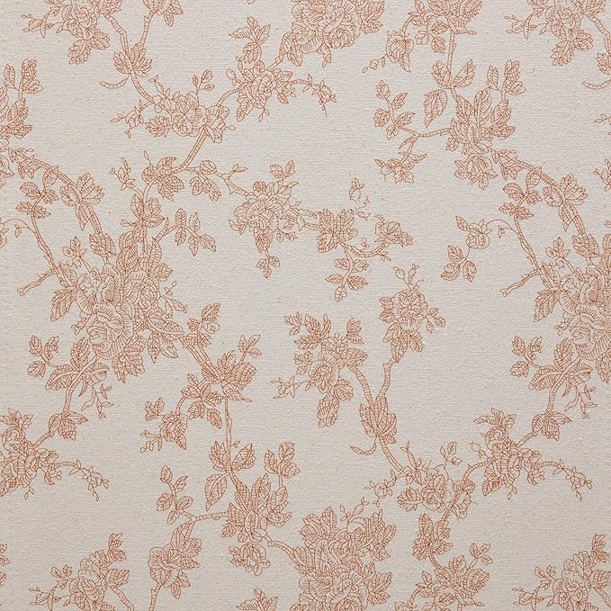 100% Cotton French Pastoral Table Runners, 13x60 Inch Taupe Farmhouse Table Runners 60 Inches Long, Vintage Flowers Print Home Decors